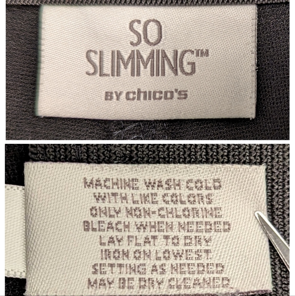 Chico's Cropped Pants Ponte Stretch Zipper Accent So Slimming Chico's 1.5 Short - Picture 11 of 12